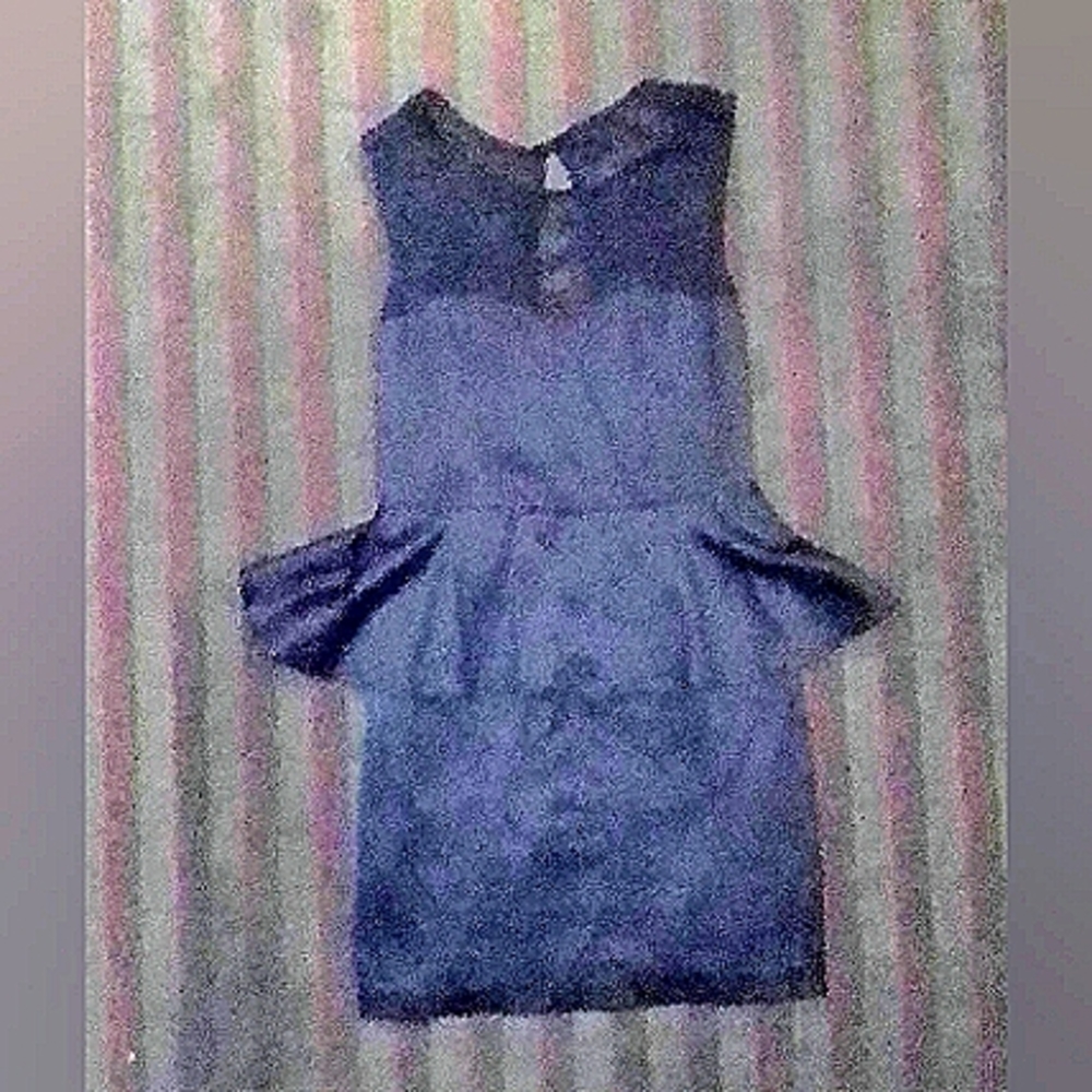 BLACK POPPY LACE AND SATIN COCKTAIL DRESS